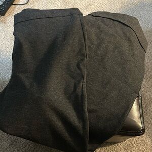 Knit wide cuff pants